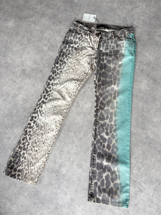 Cavalli Leopard Print Jeans