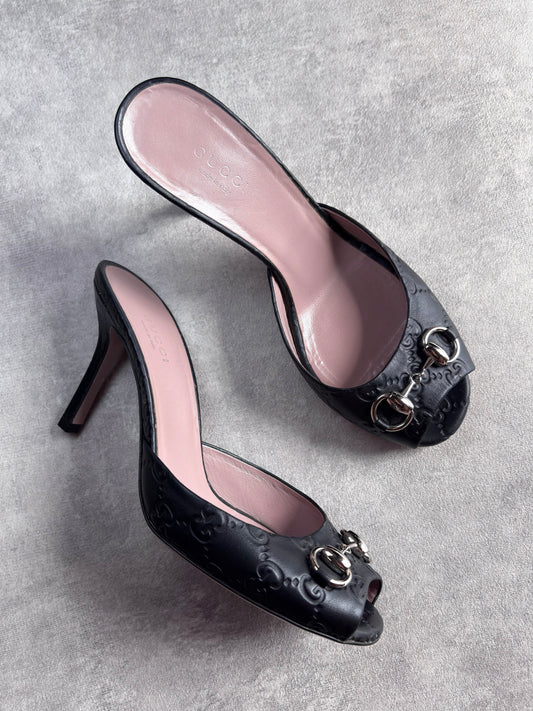 Gucci Horsebit Logo Mules