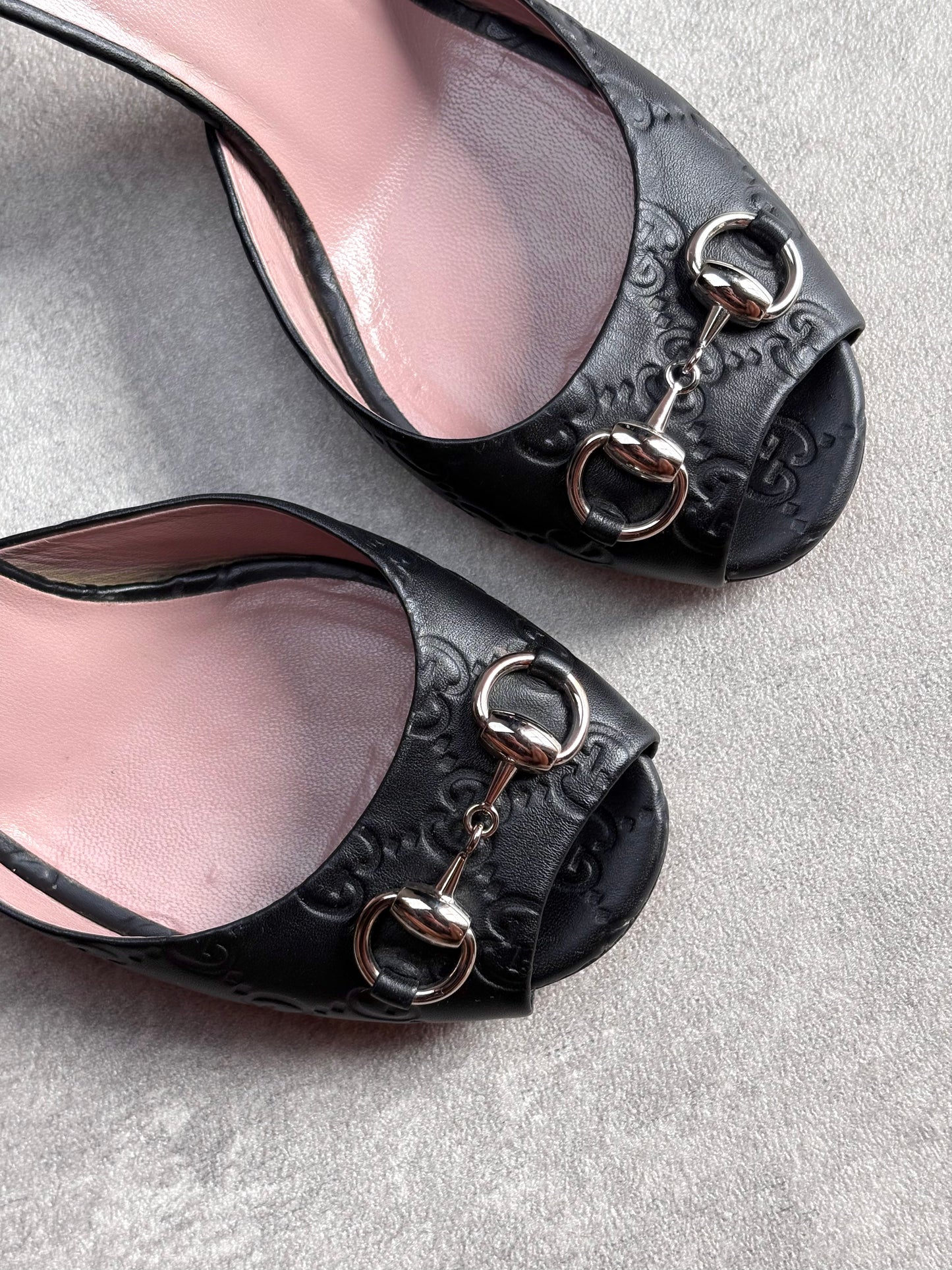 Gucci Horsebit Logo Mules