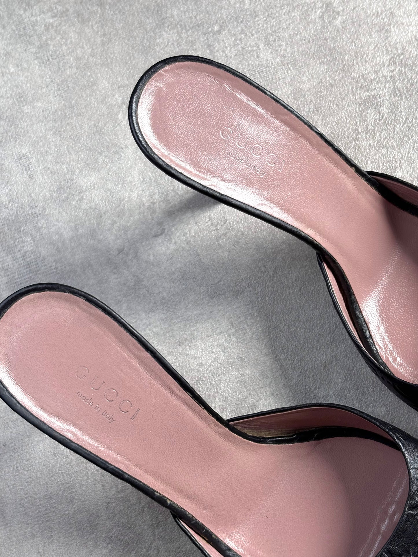 Gucci Horsebit Logo Mules