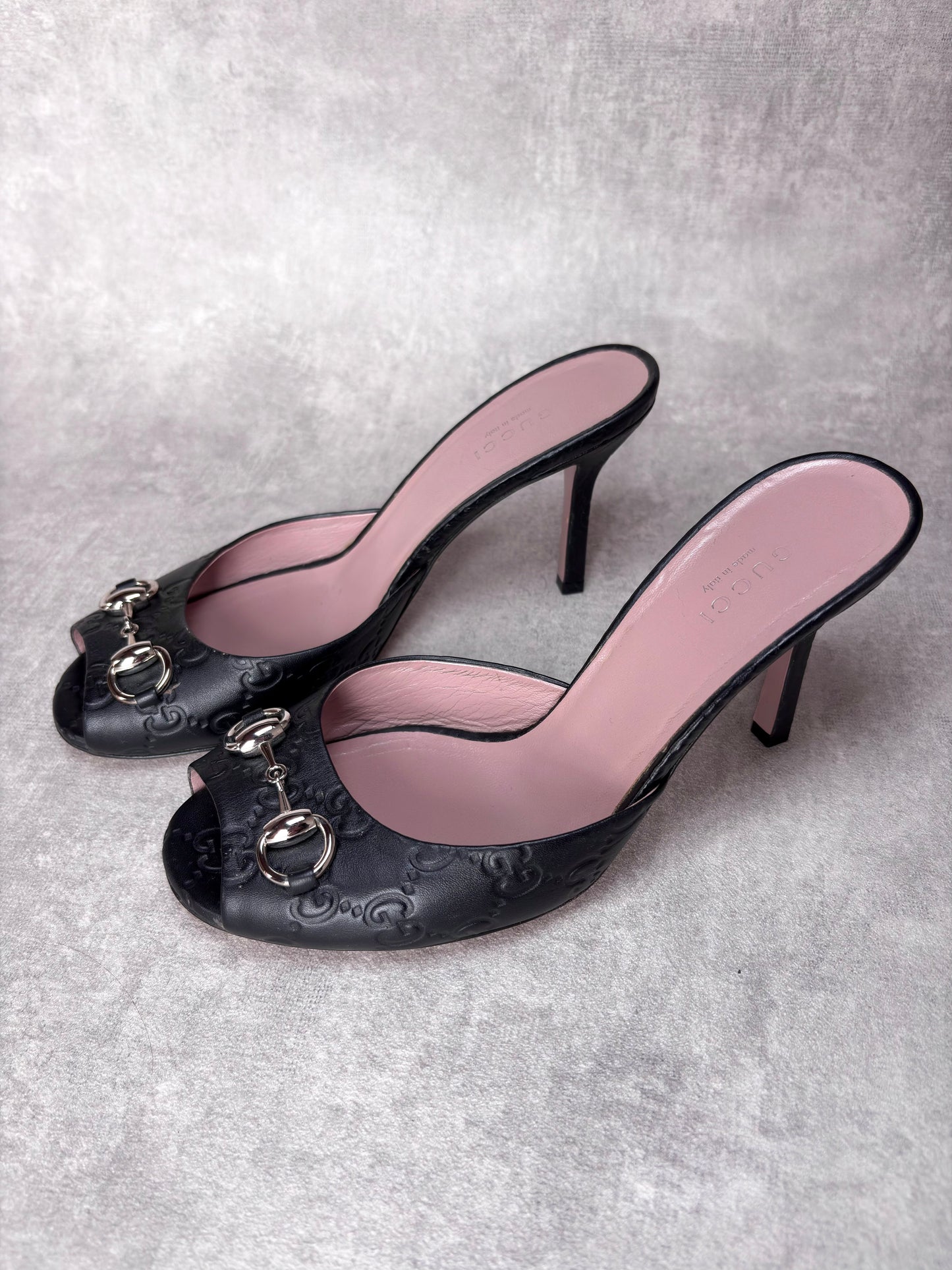 Gucci Horsebit Logo Mules