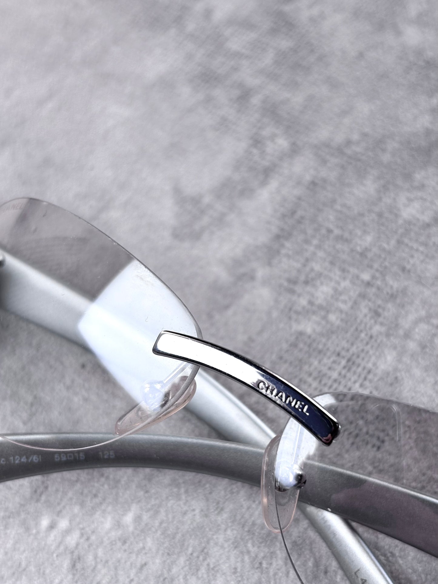 Chanel Clear Rimless Sunglasses