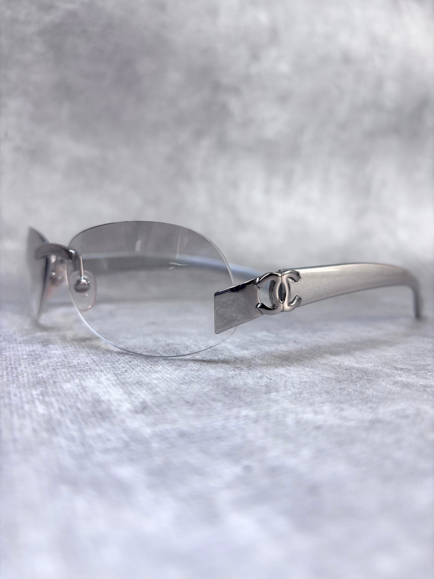 Chanel Clear Rimless Sunglasses