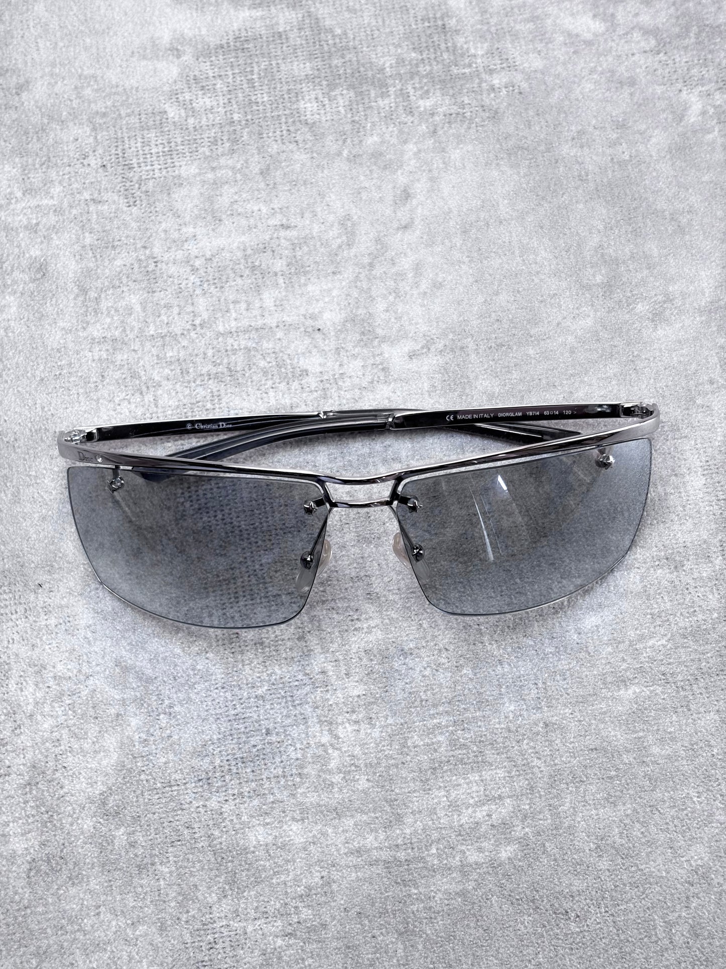 Dior Blue Rimless Sunglasses