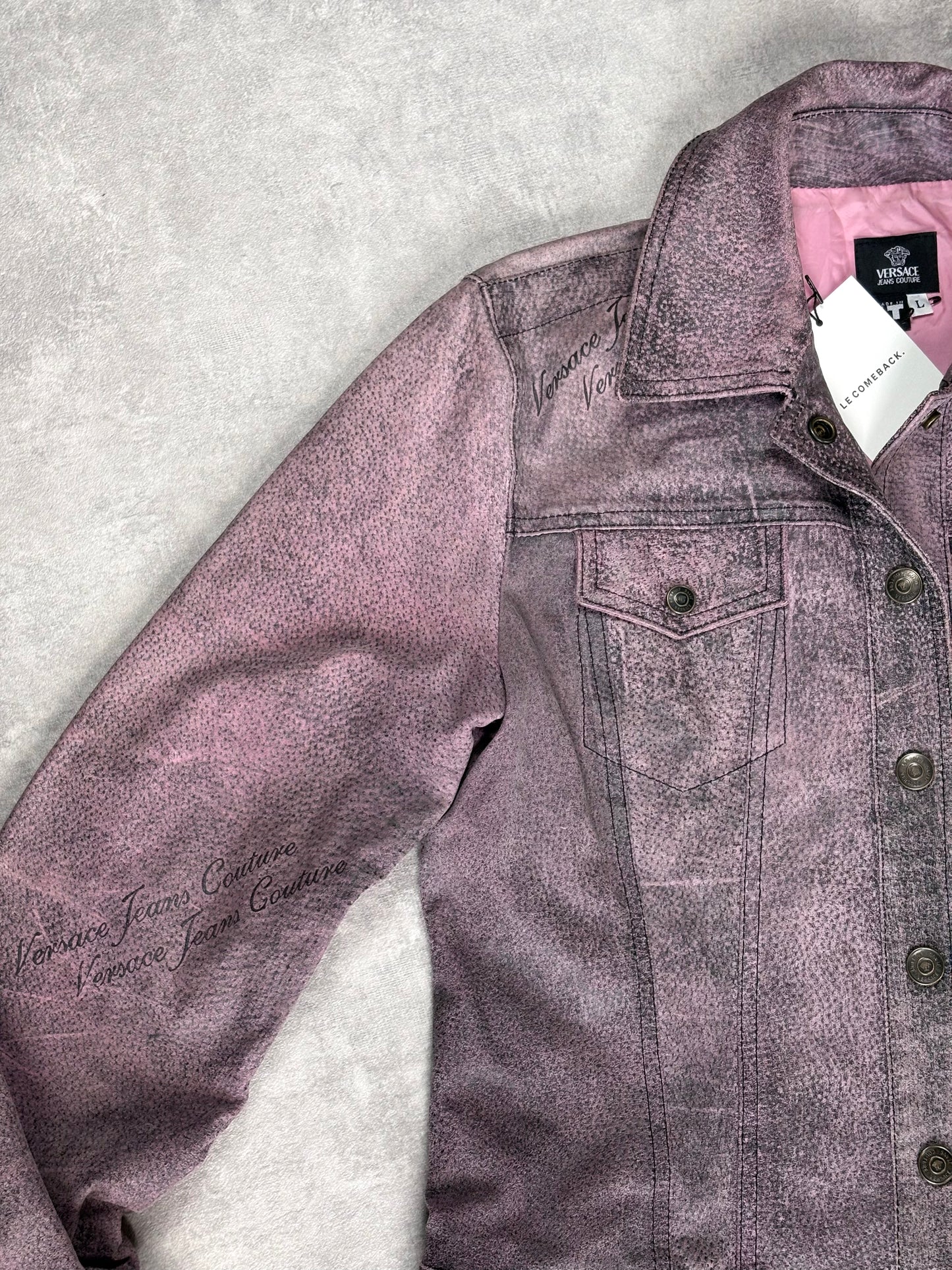 Versace Distressed Leather Jacket