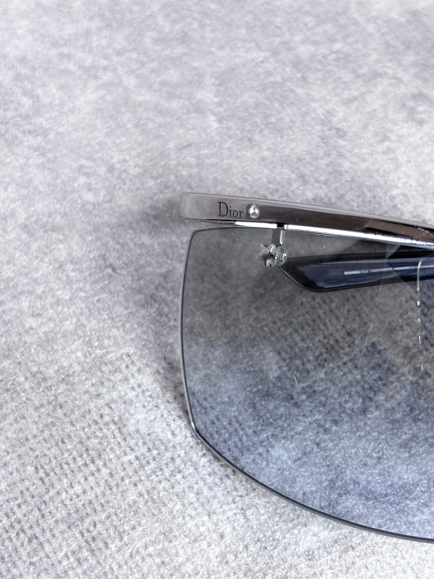 Dior Blue Rimless Sunglasses