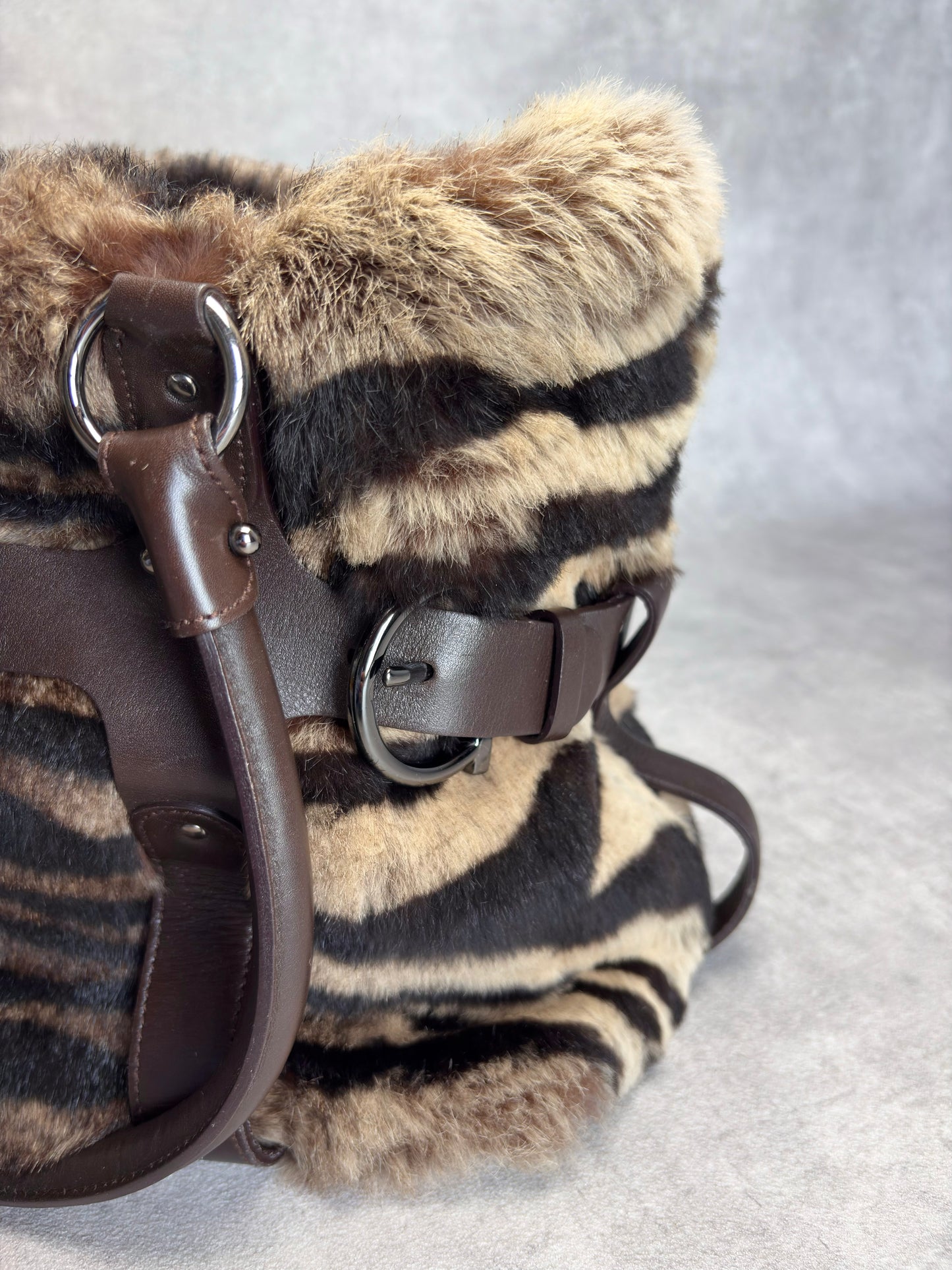 Ferragamo Fur Tote Bag