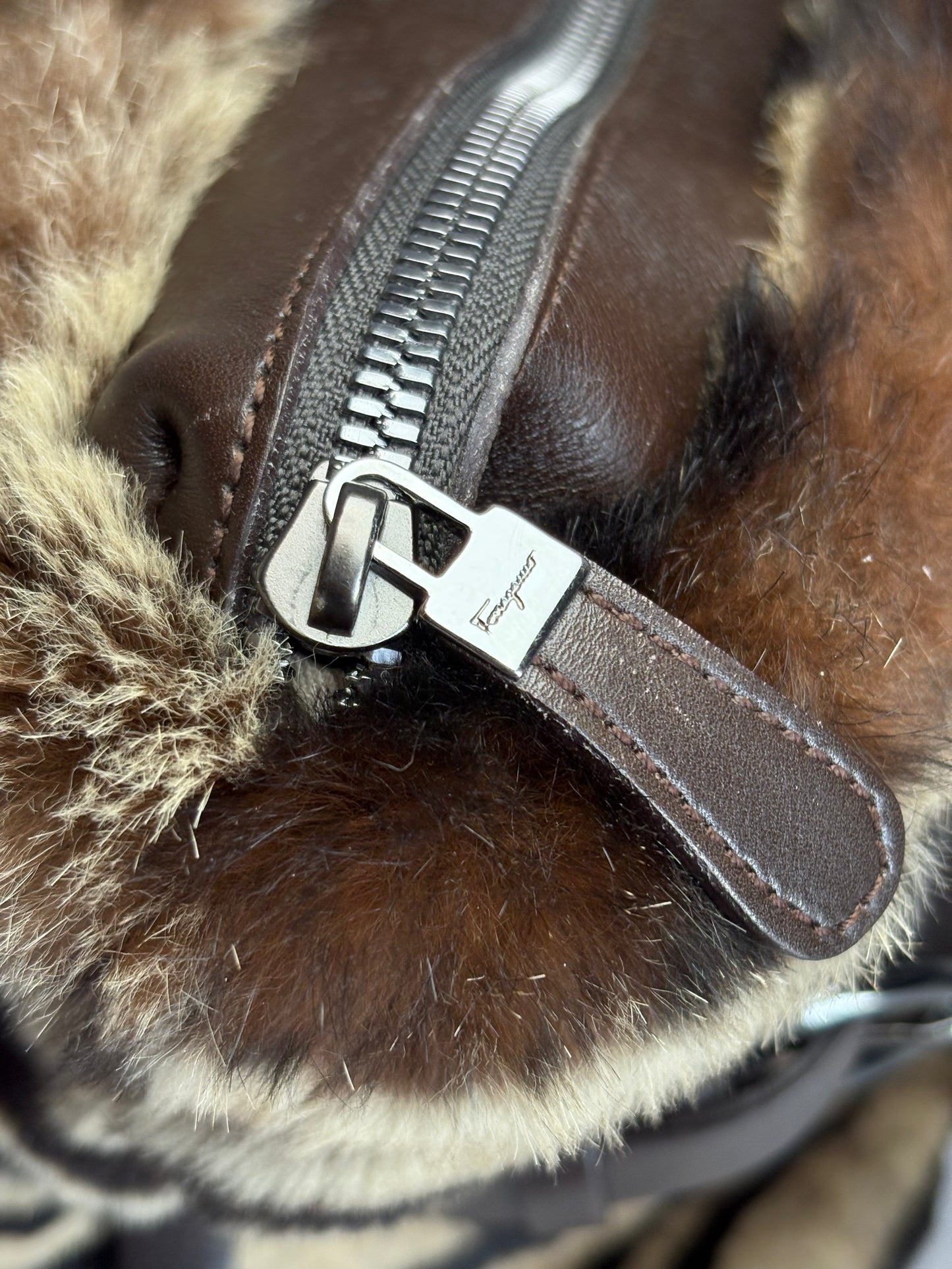 Ferragamo Fur Tote Bag