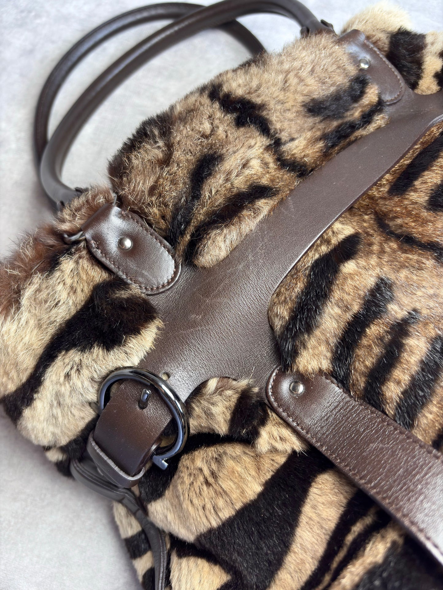 Ferragamo Fur Tote Bag