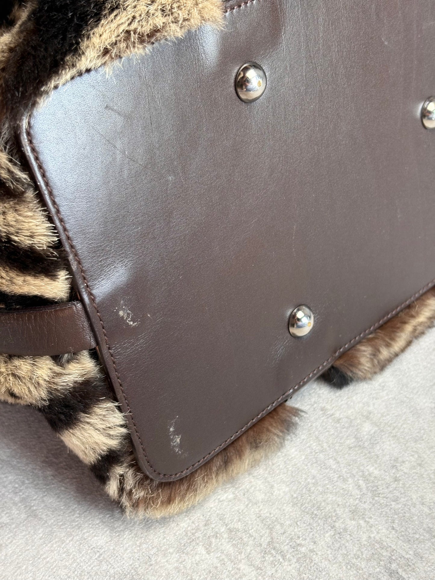 Ferragamo Fur Tote Bag