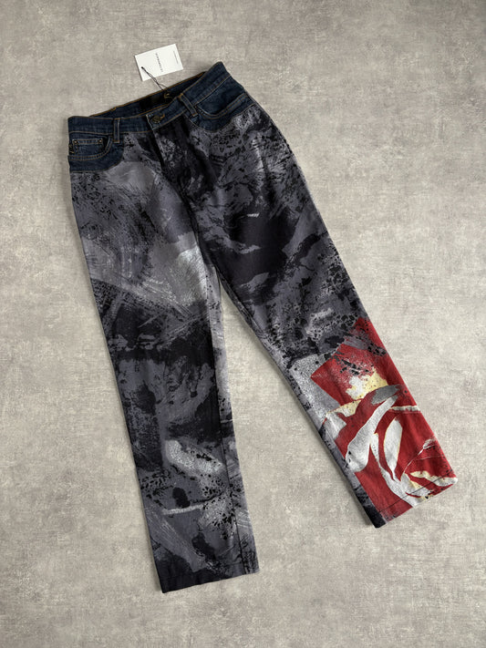 Cavalli Abstract Print Jeans