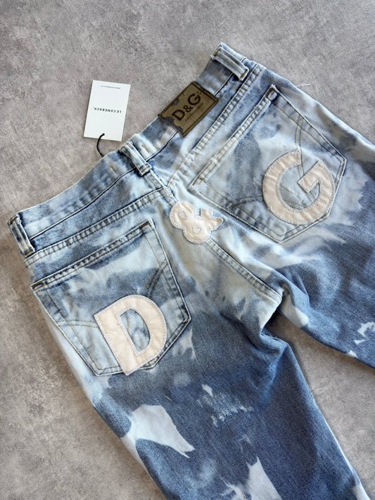 D&G Distressed Logo Jeans