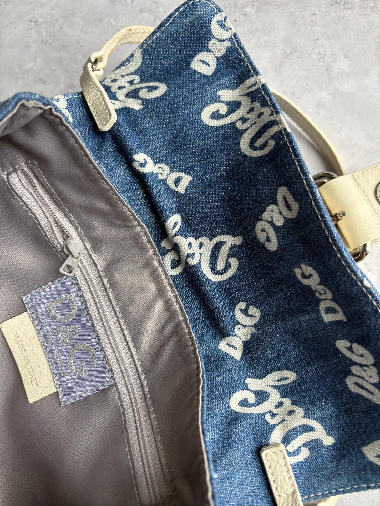 D&G Denim Monogram Bag