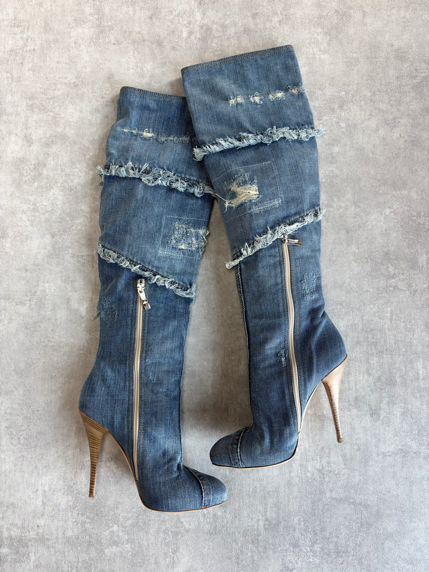 Gianmarco Lorenzi Denim Boots