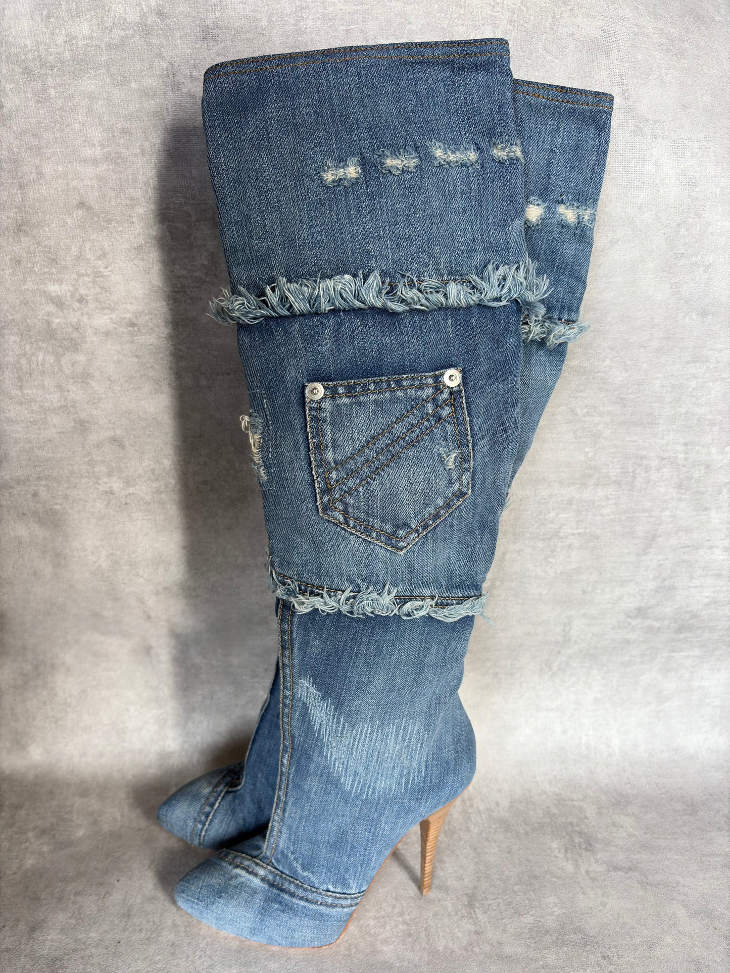 Gianmarco Lorenzi Denim Boots