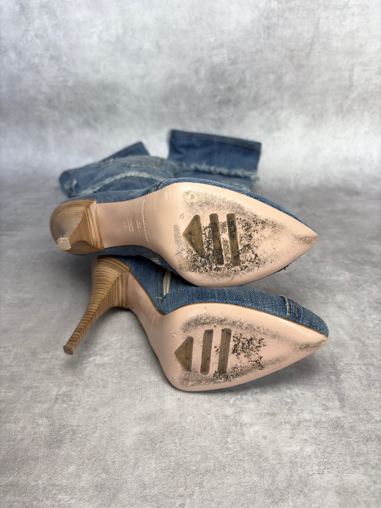 Gianmarco Lorenzi Denim Boots