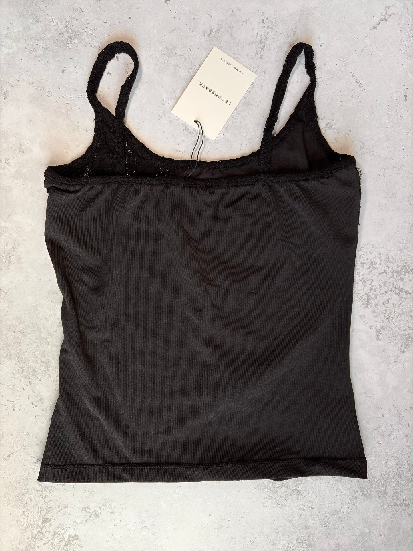 Versace Logo Print Lace Cami