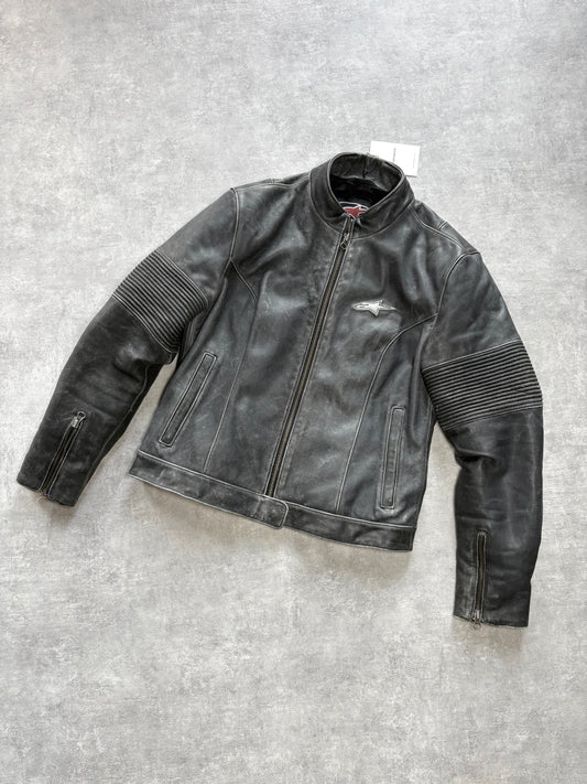 Alpine Stars Distressed Leather Jacket