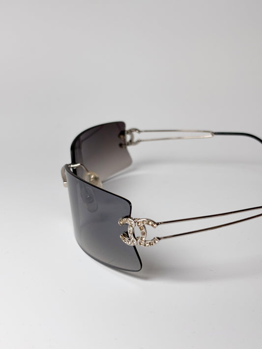 Chanel Diamante Logo Sunglasses