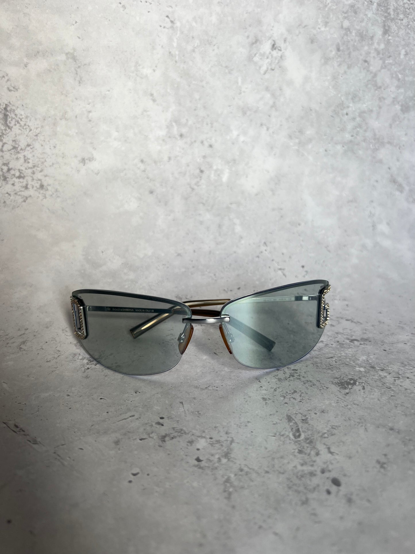 D&G Diamanté Rimless Sunglasses