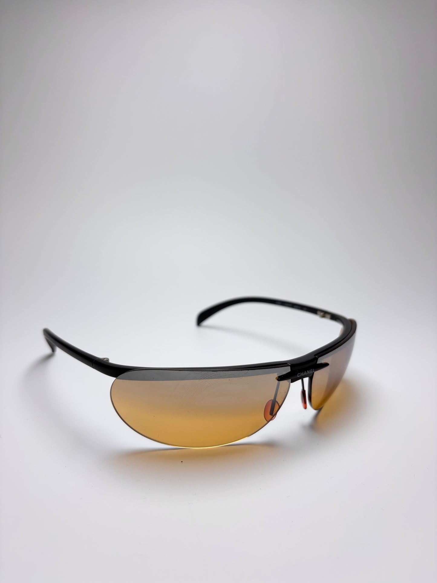 Chanel Orange Shield Sunglasses