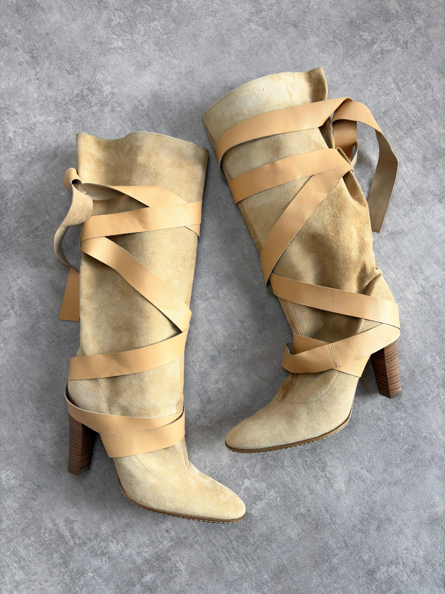Cavalli Suede Wrap Boots
