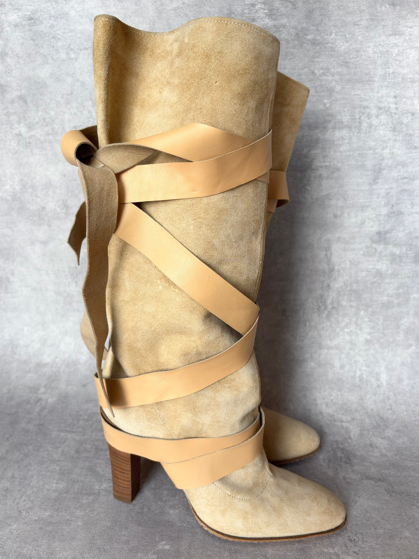 Cavalli Suede Wrap Boots