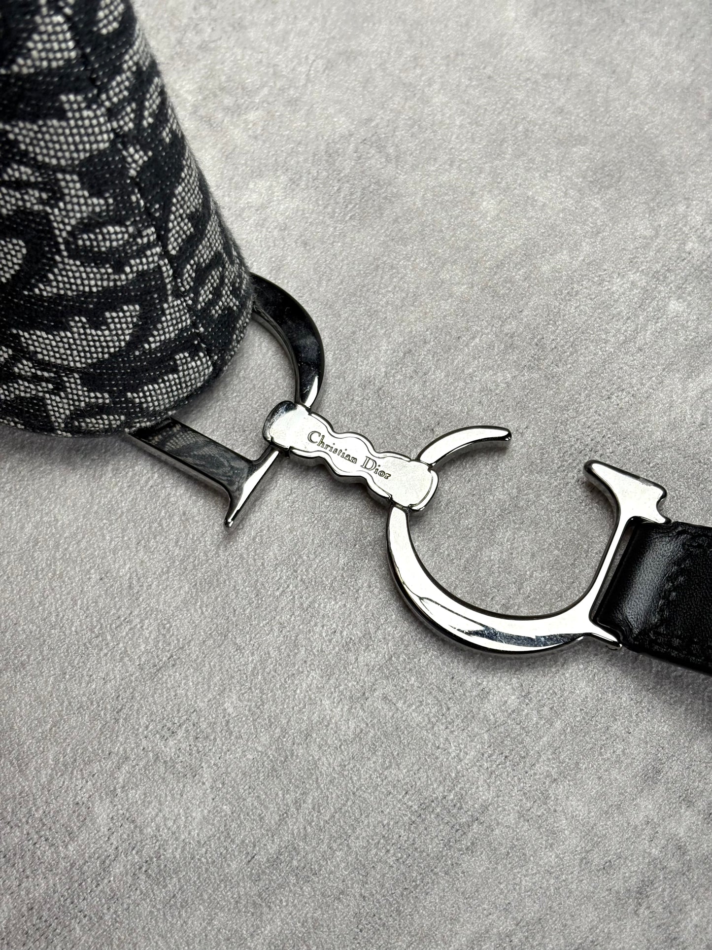 Dior Oblique Denim Saddle Bag