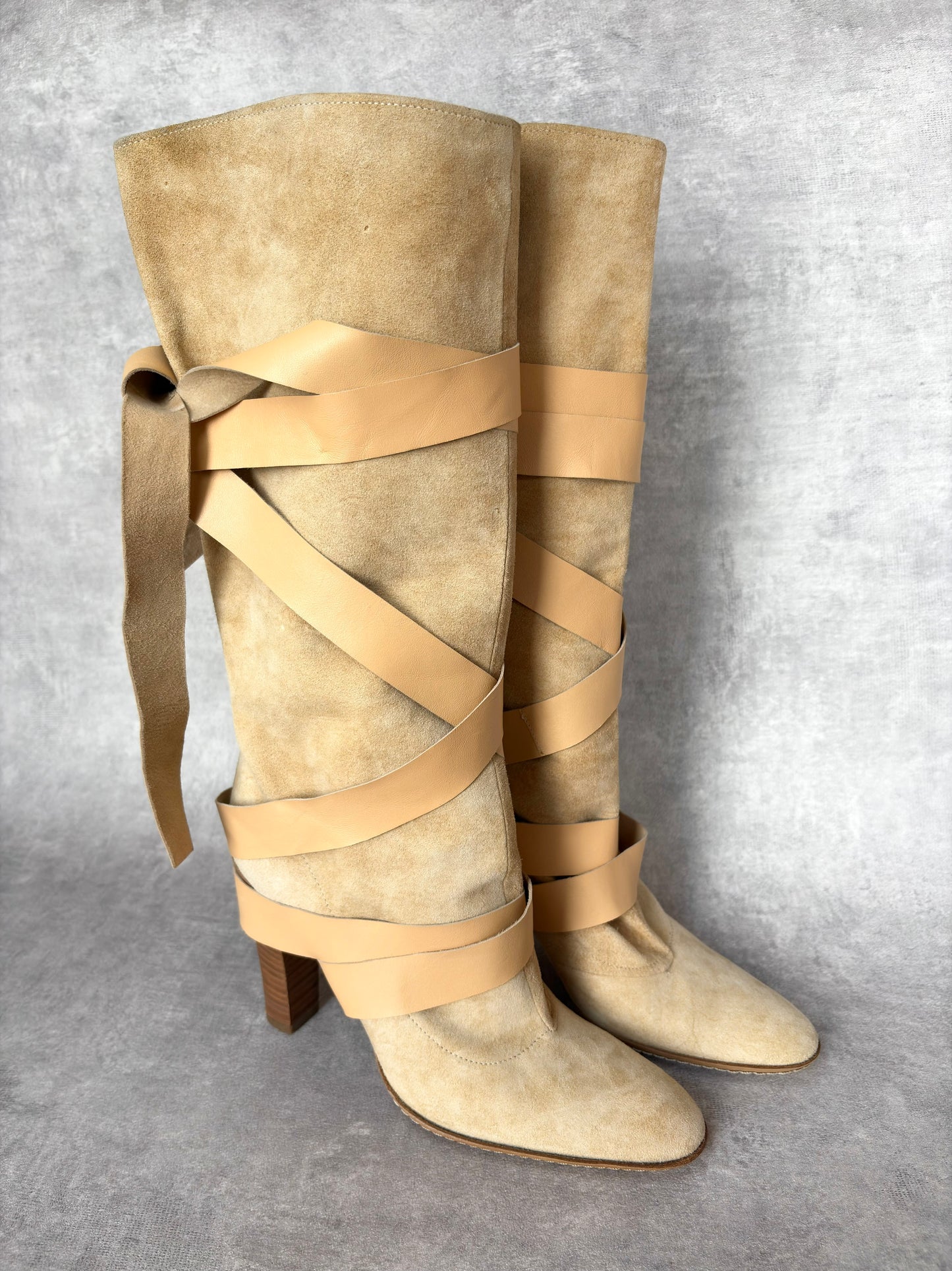 Cavalli Suede Wrap Boots