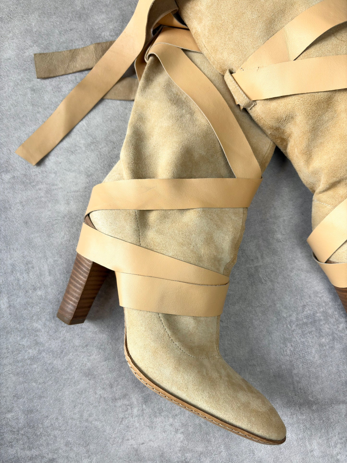 Cavalli Suede Wrap Boots