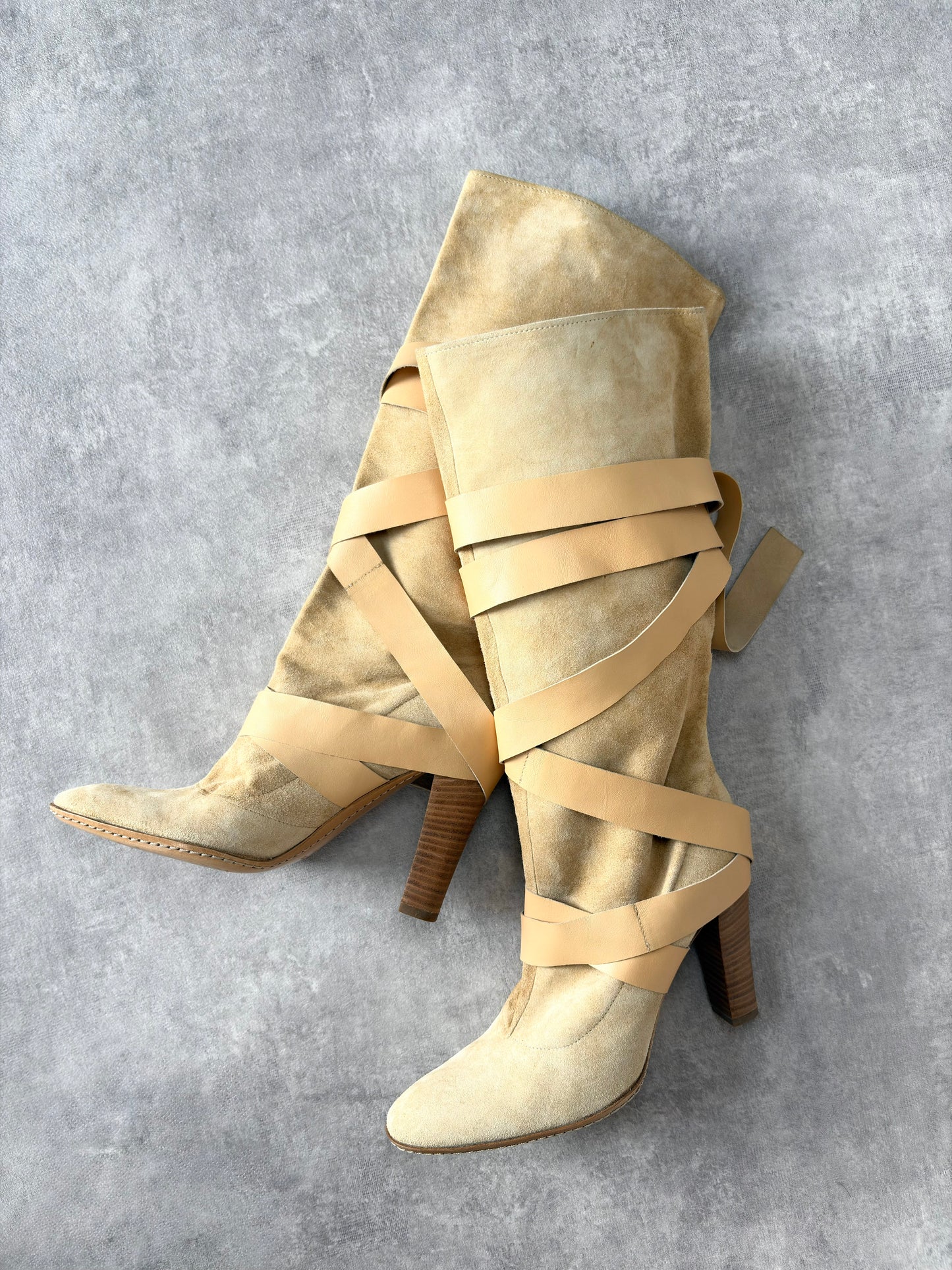 Cavalli Suede Wrap Boots