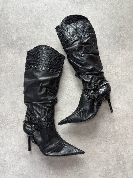El Dantes Buckle Diamante Boots
