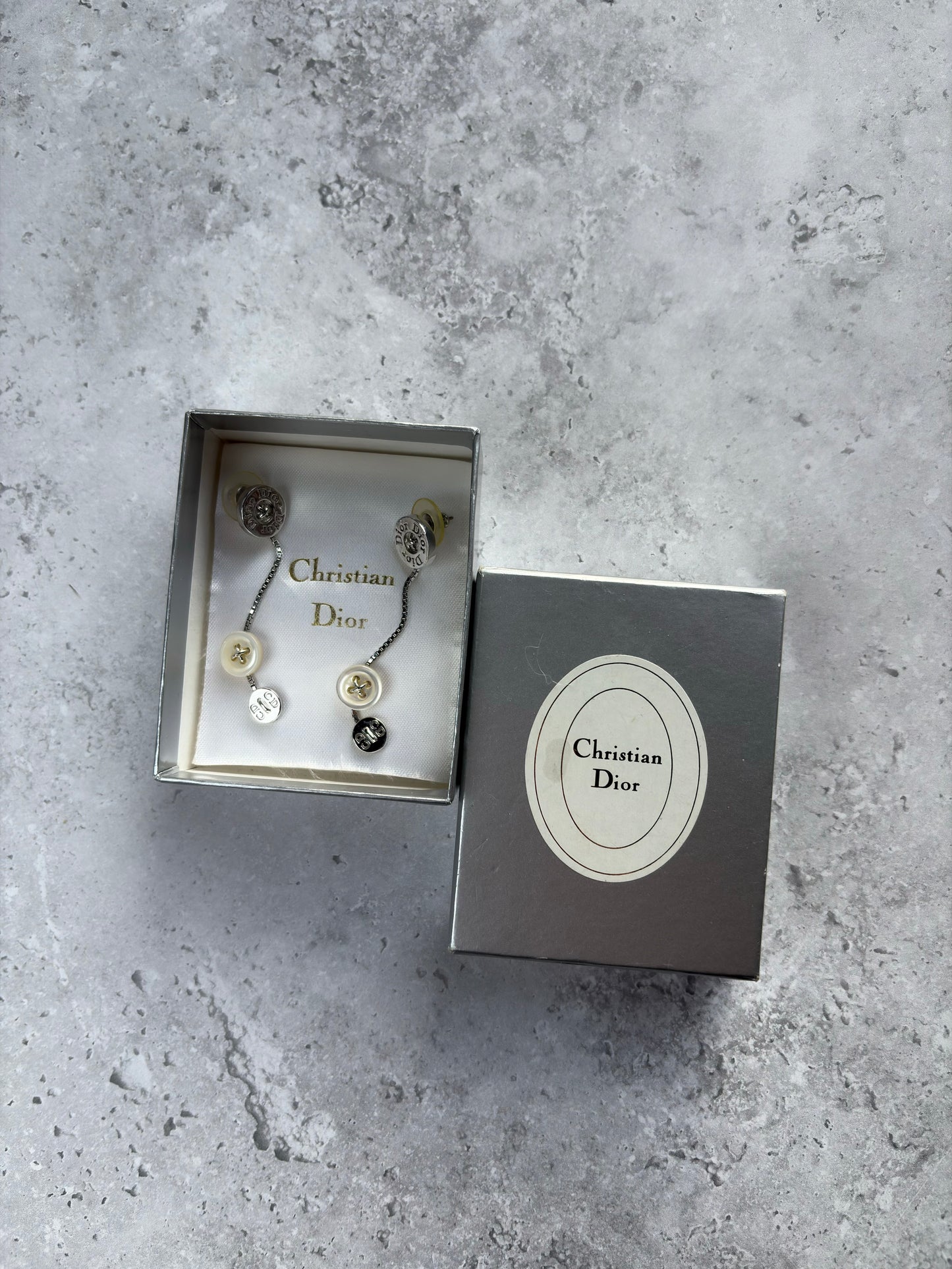 Dior Button Earrings