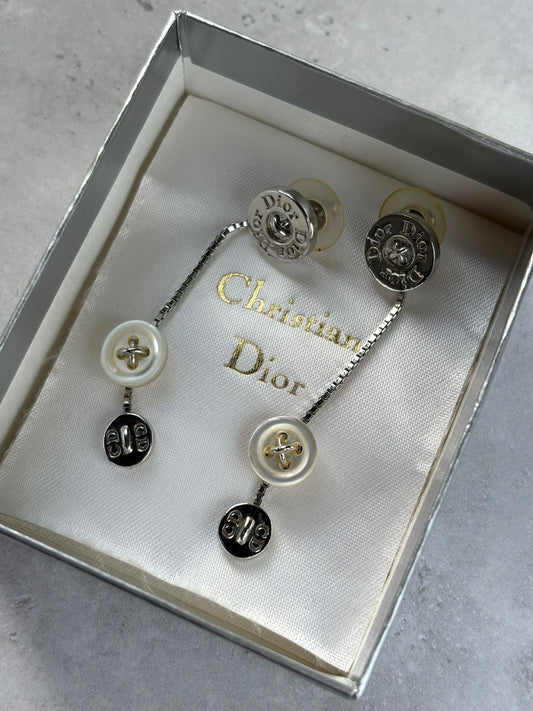 Dior Button Earrings