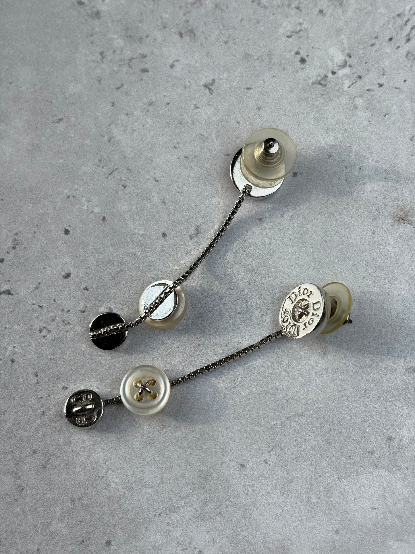 Dior Button Earrings