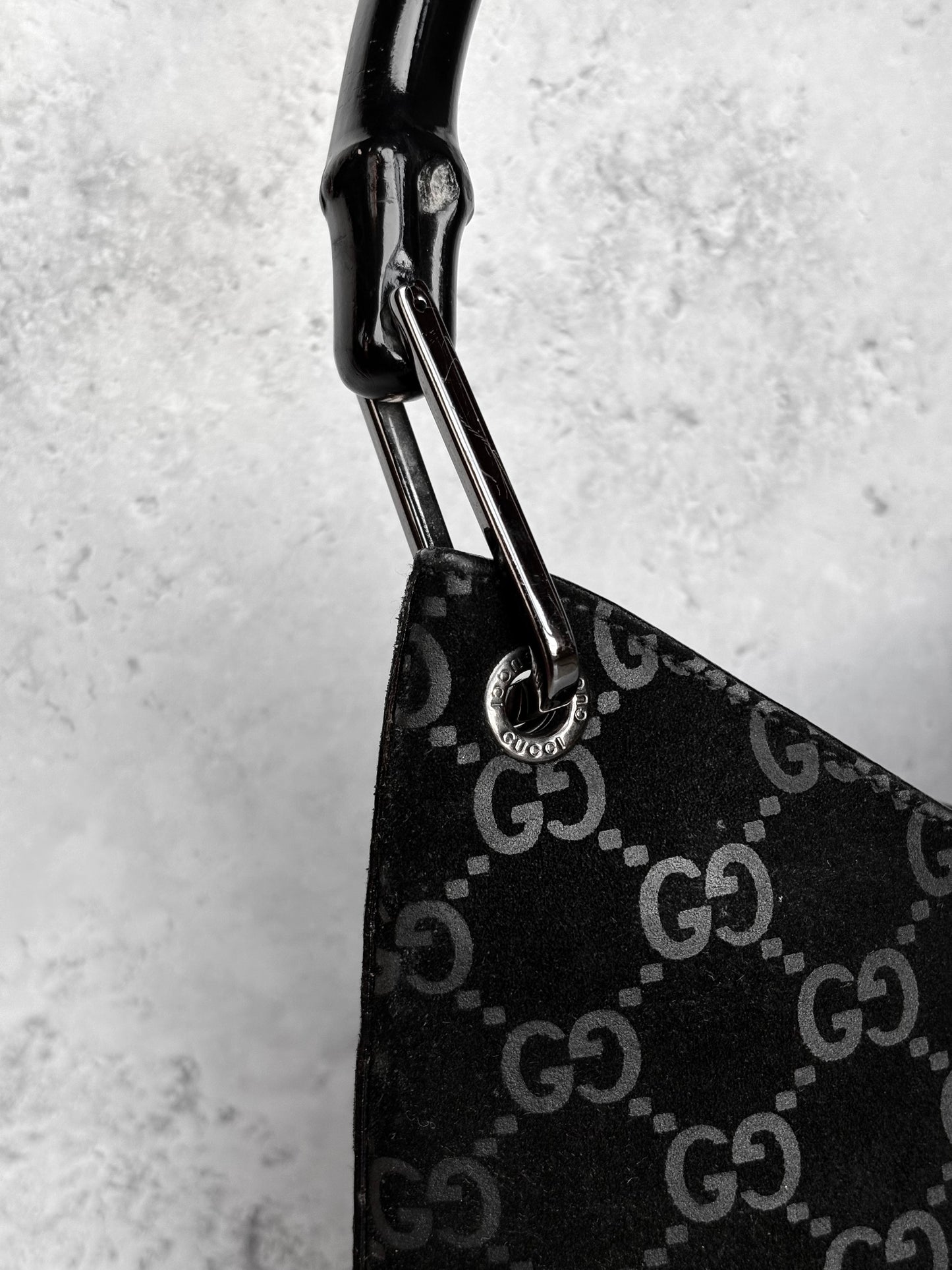 Gucci Suede Bamboo Bag