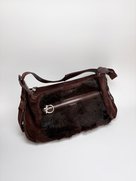 Ferragamo Fur Shoulder Bag