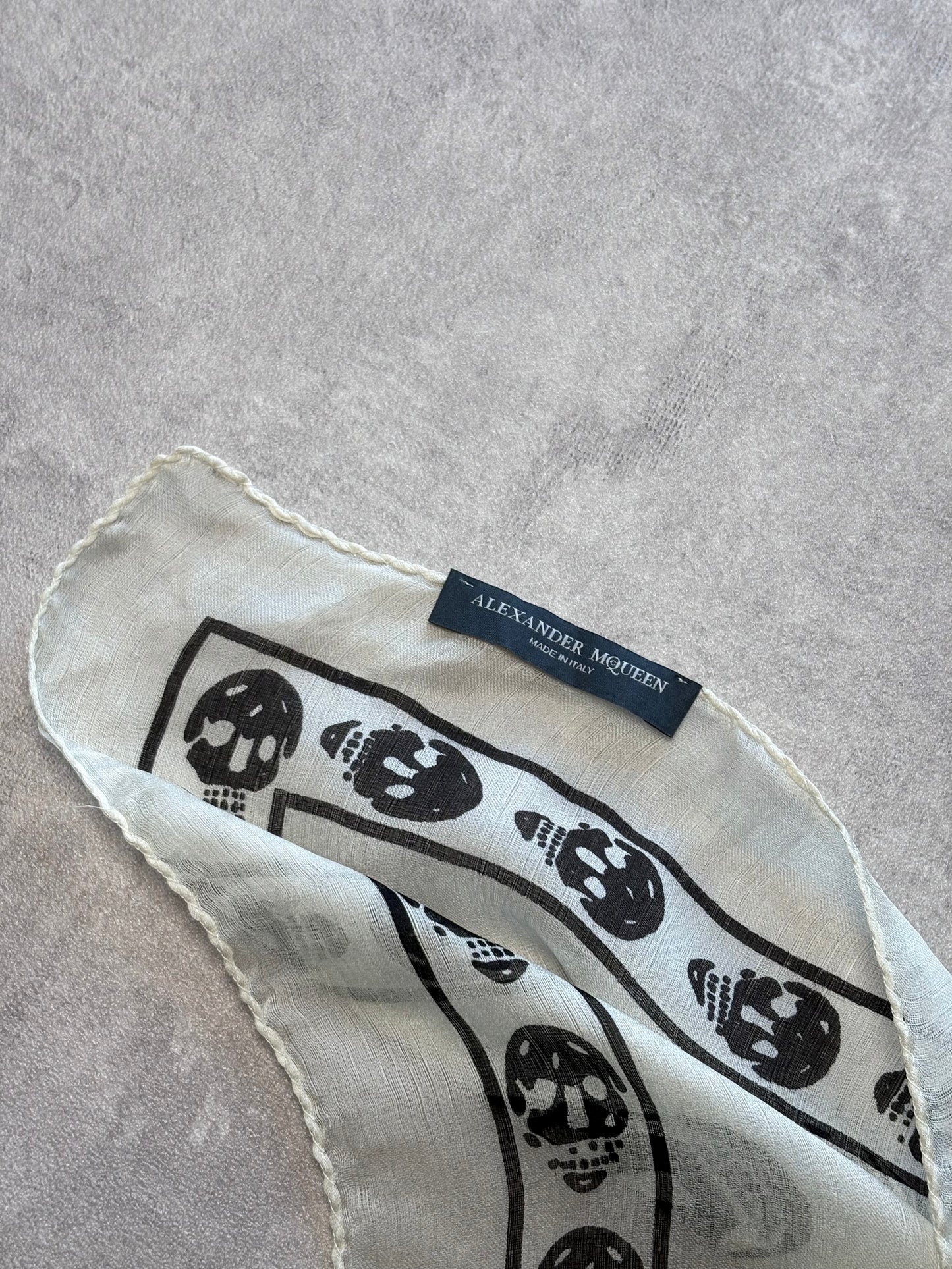 Alexander McQueen Ivory Skull Scarf