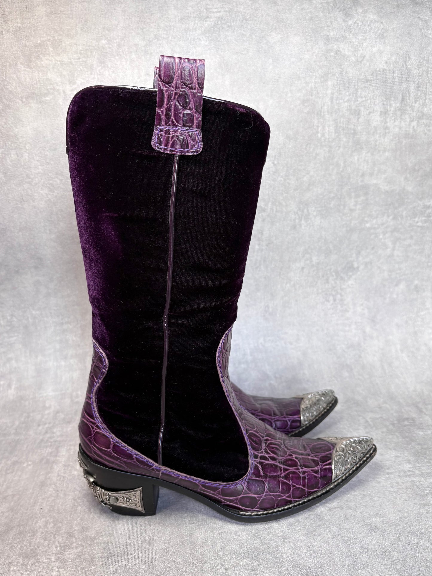 Giuseppe Zanotti Purple Cowboy Boots