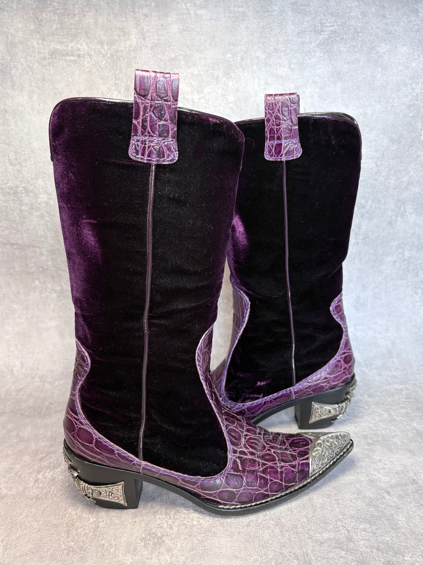 Giuseppe Zanotti Purple Cowboy Boots