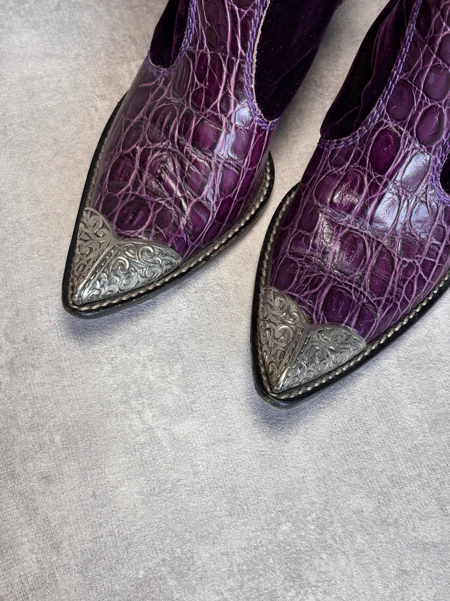 Giuseppe Zanotti Purple Cowboy Boots