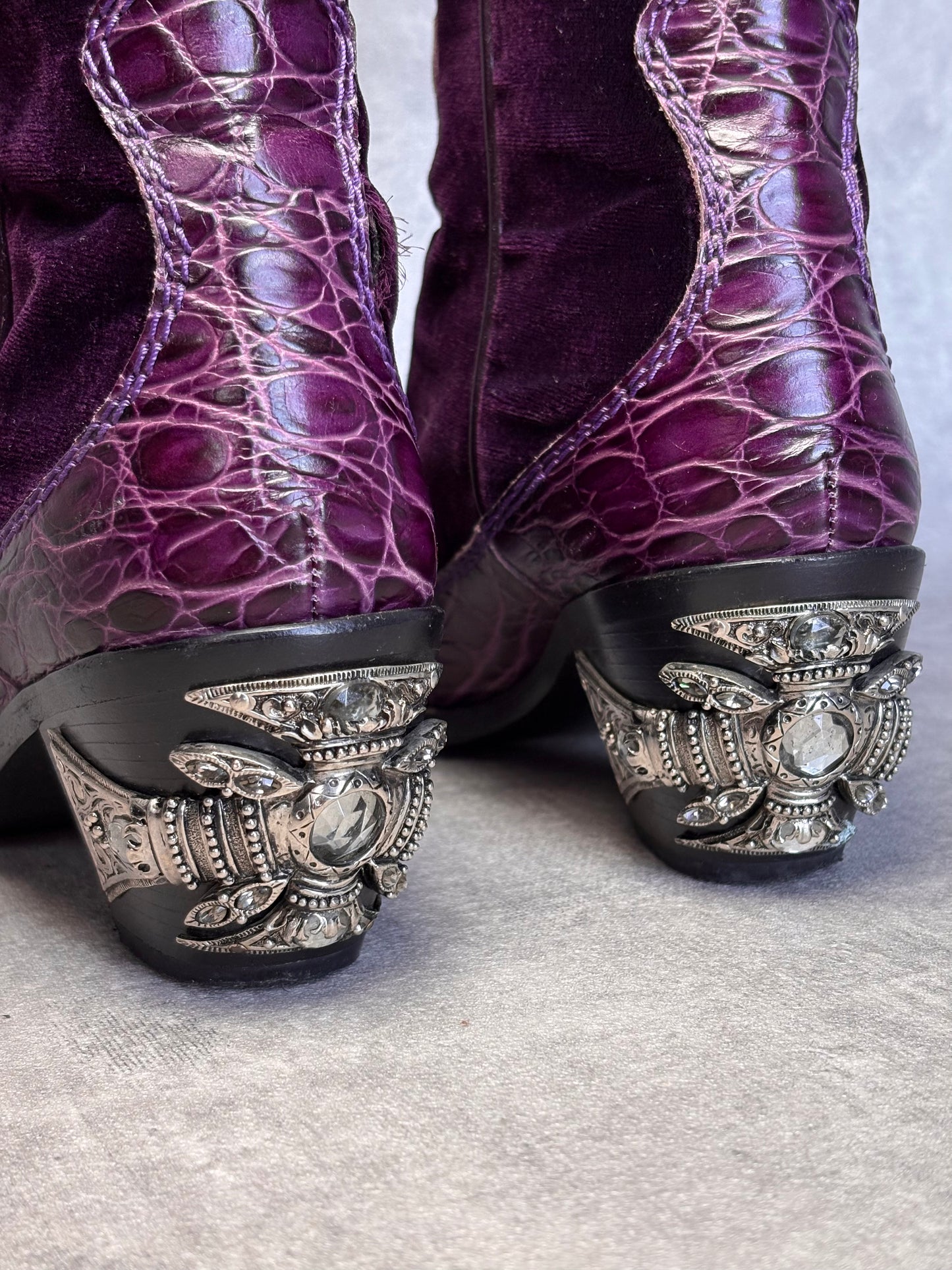 Giuseppe Zanotti Purple Cowboy Boots