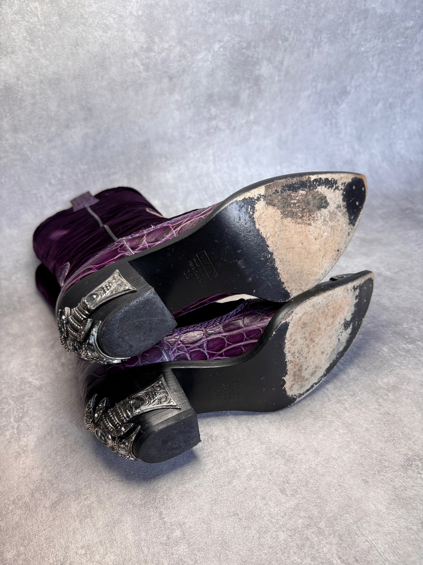 Giuseppe Zanotti Purple Cowboy Boots