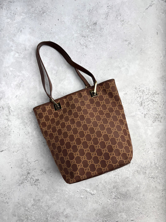 Gucci Brown Eclipse Tote Bag