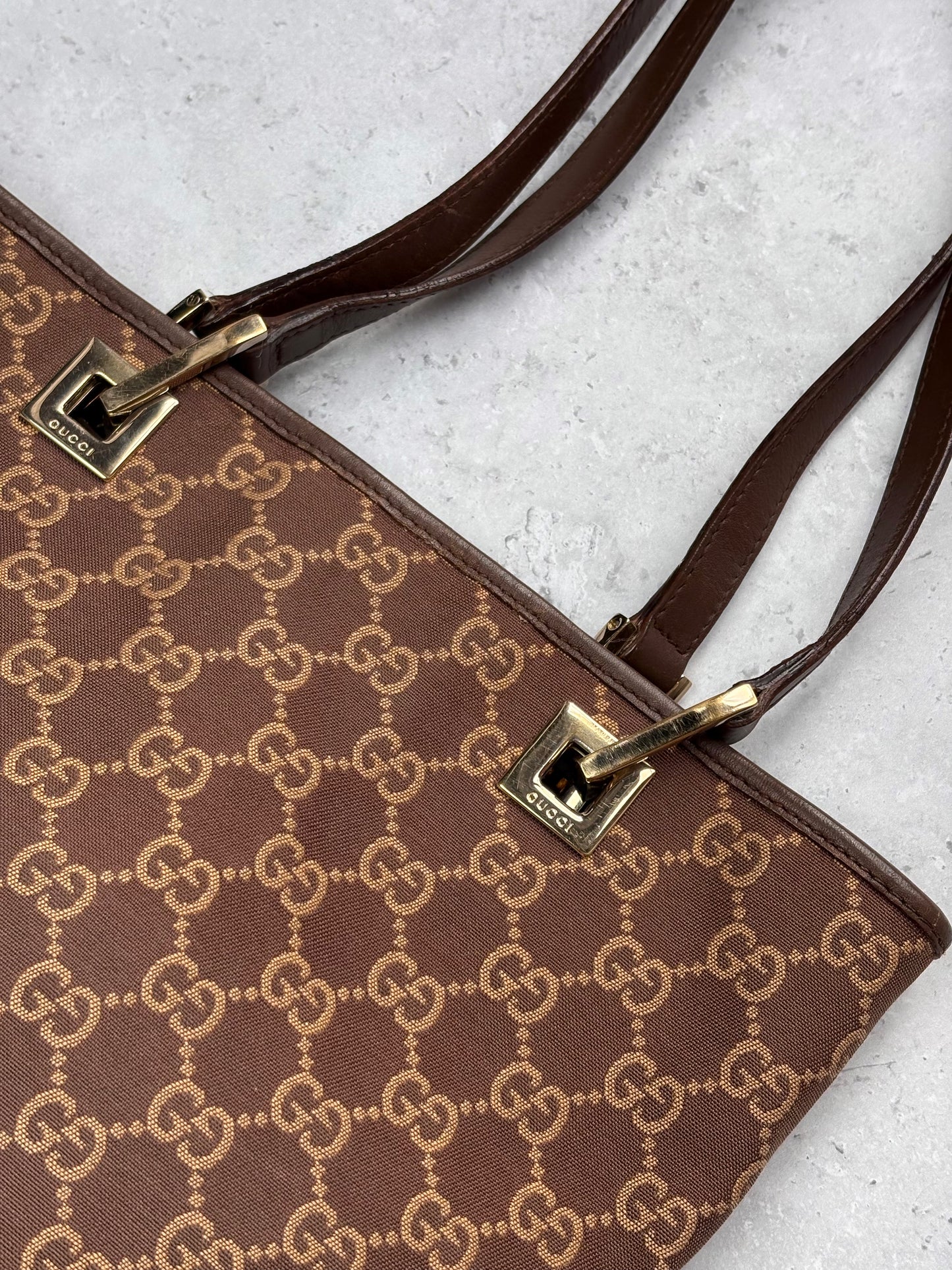 Gucci Brown Eclipse Tote Bag