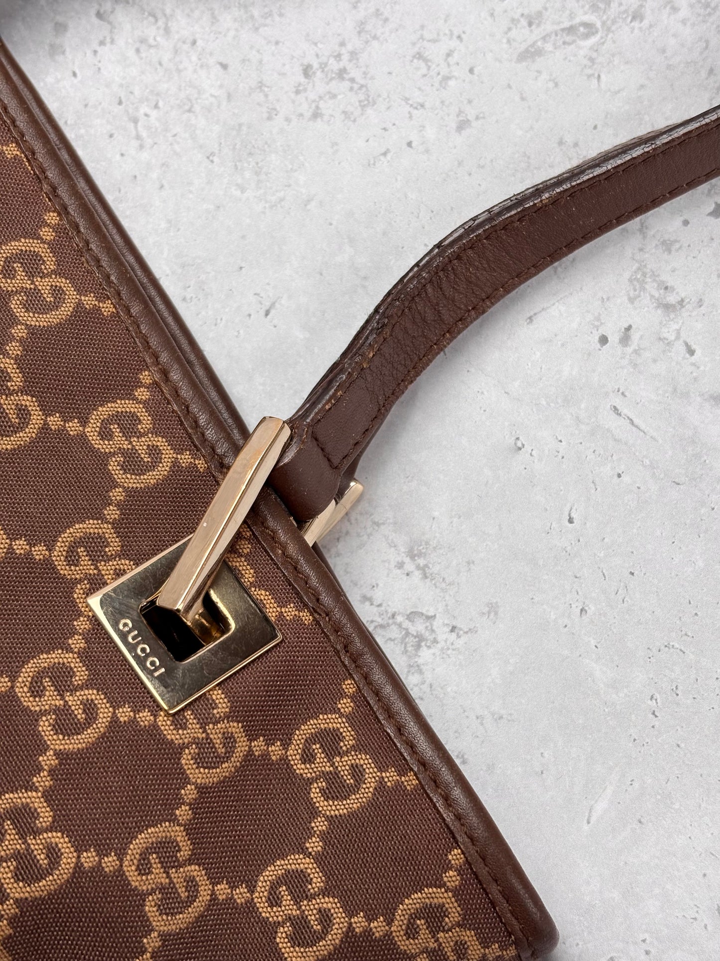 Gucci Brown Eclipse Tote Bag