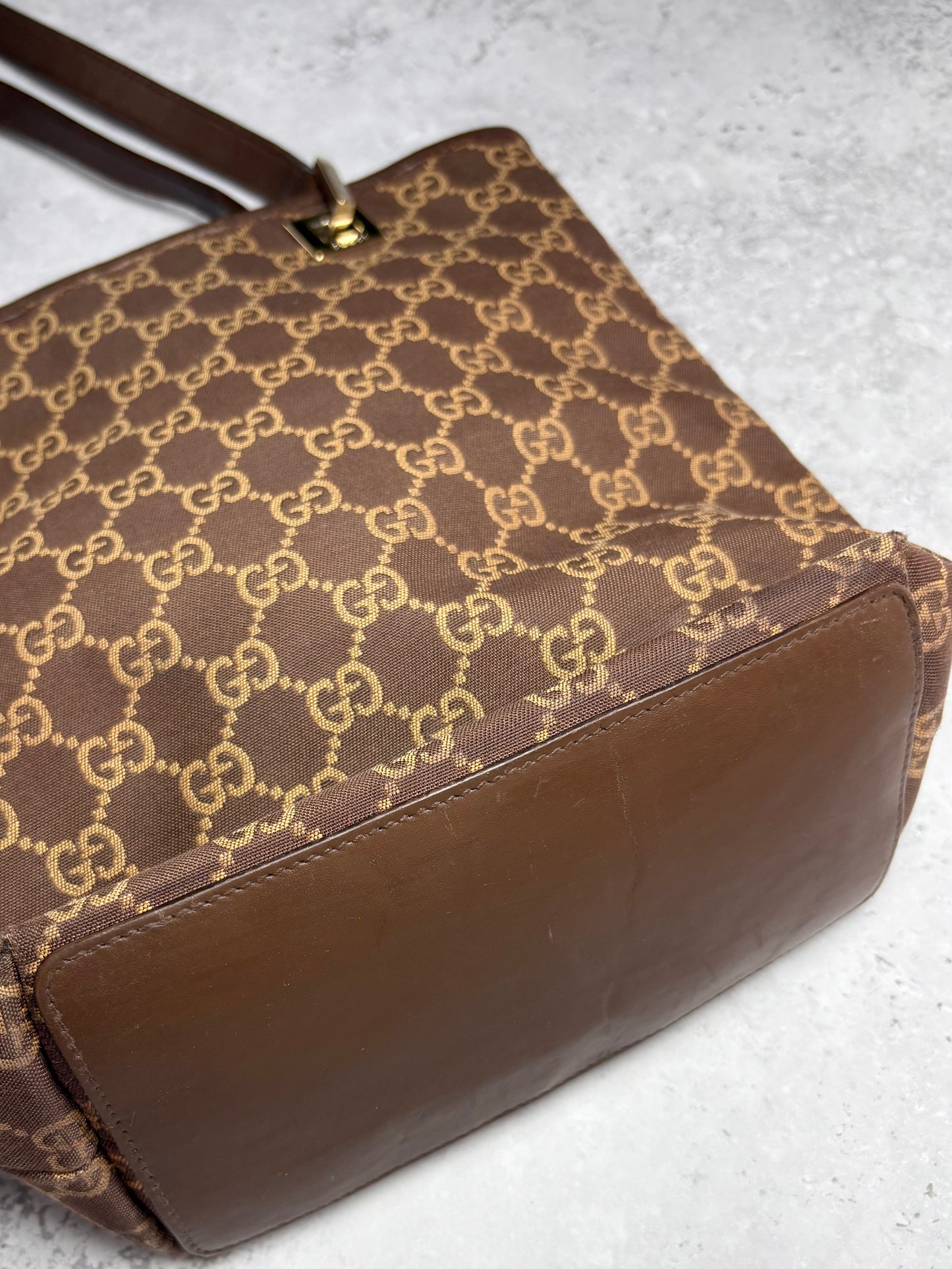 Gucci Brown Eclipse Tote Bag