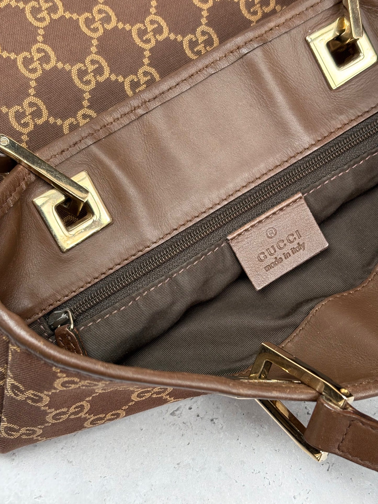 Gucci Brown Eclipse Tote Bag