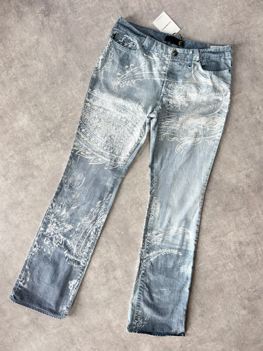 Cavalli Bandana Print Jeans