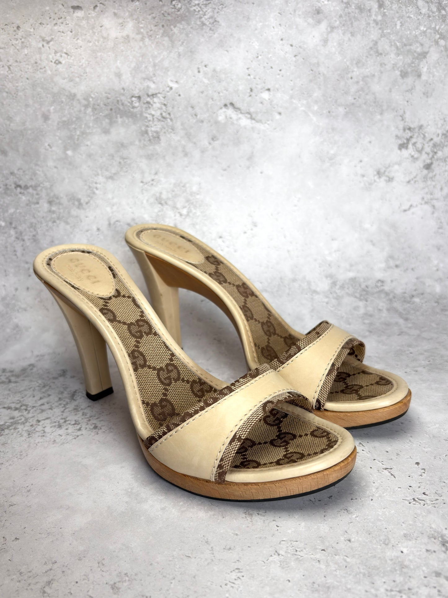 Gucci Monogram Mules